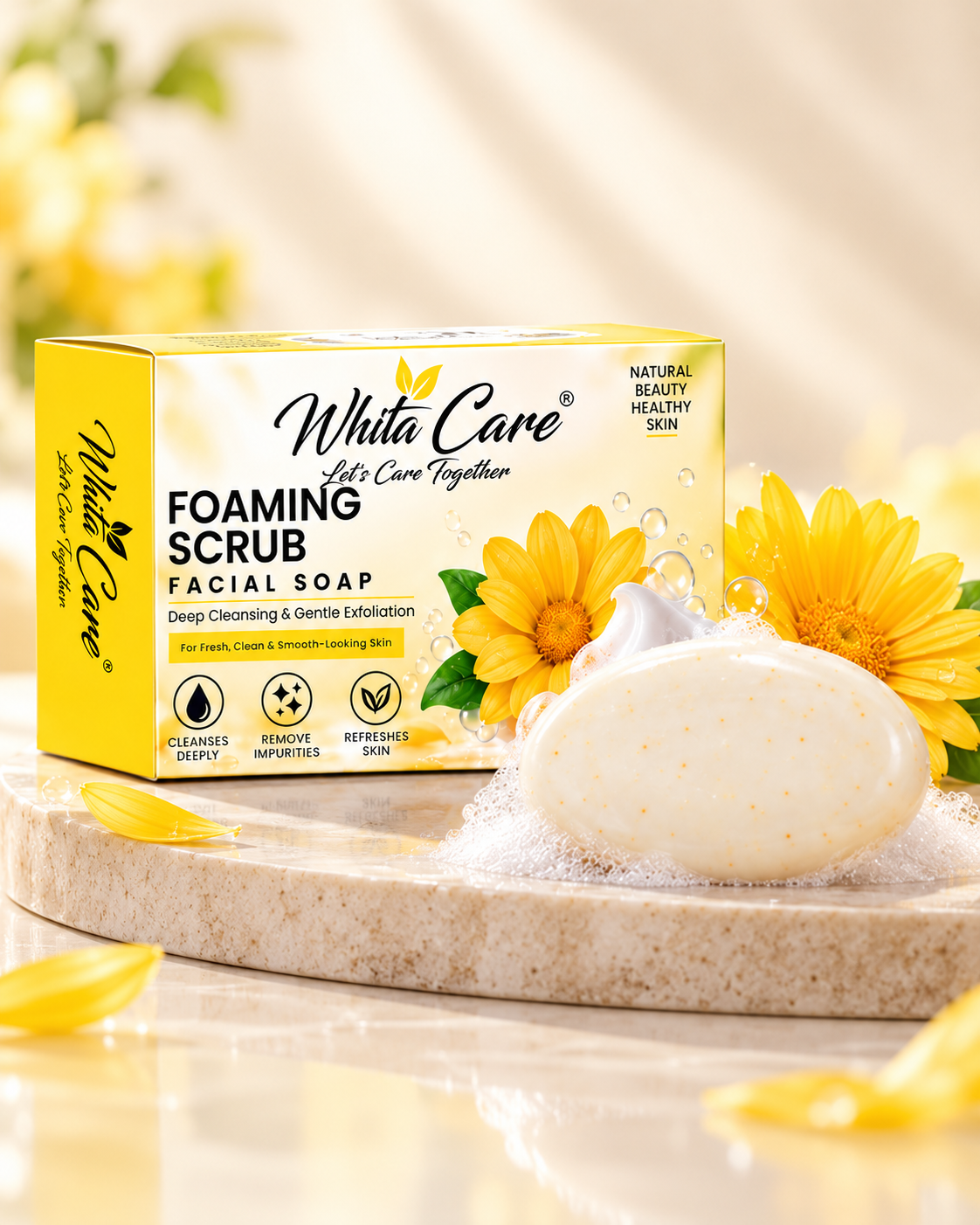 WhitaCare Foaming Scrub Facial Soap