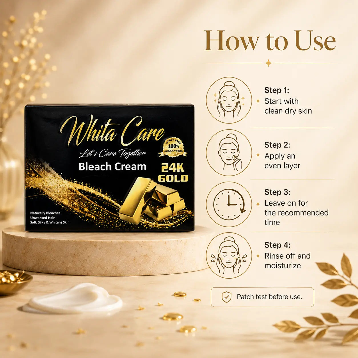 WhitaCare 24K Gold Bleach Cream